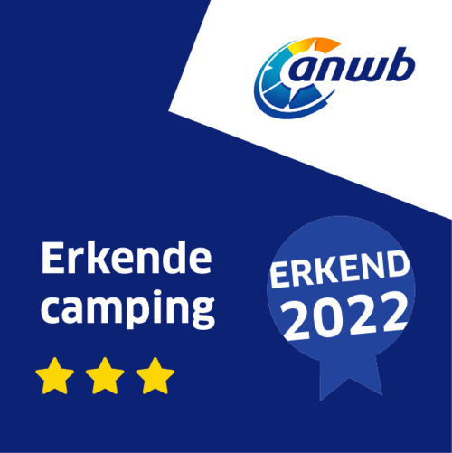 Certificazione ANWB per campeggi riconosciuti nel 2022 con tre stelle.